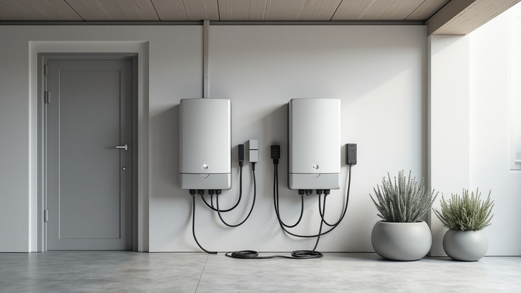 Borne de recharge électrique installée dans un garage et sur un mur extérieur à La Garnache