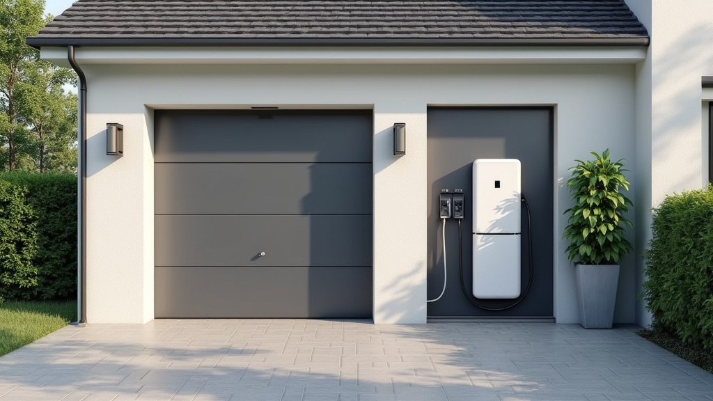 Borne de recharge électrique installée dans un garage privé à Izon