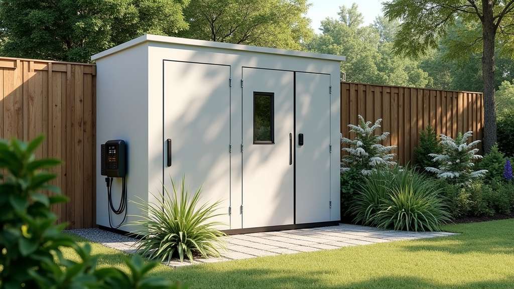 Borne de recharge électrique installée dans un jardin à Camps-la-Source