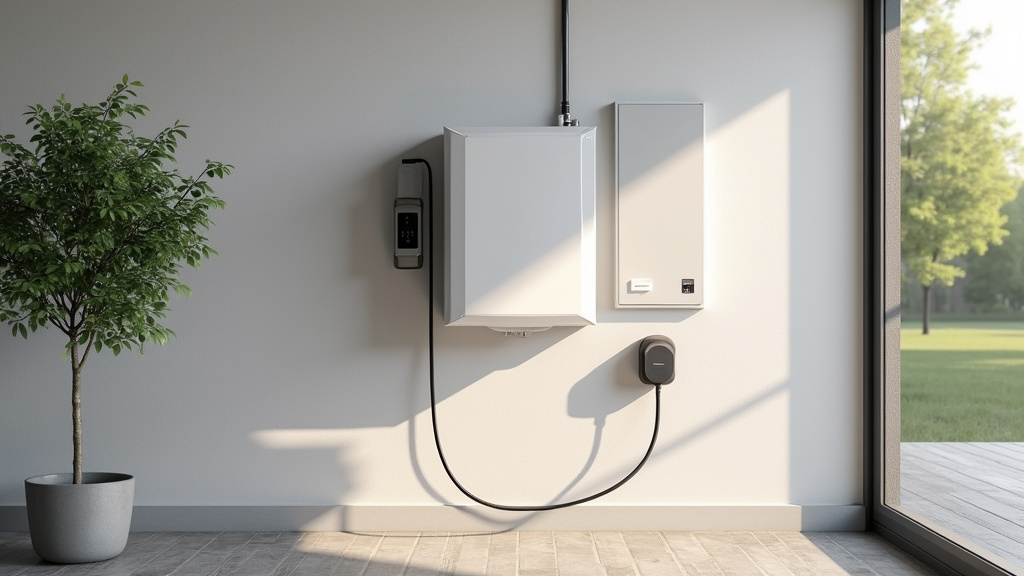 Borne de recharge électrique installée dans une maison à Varennes-Jarcy