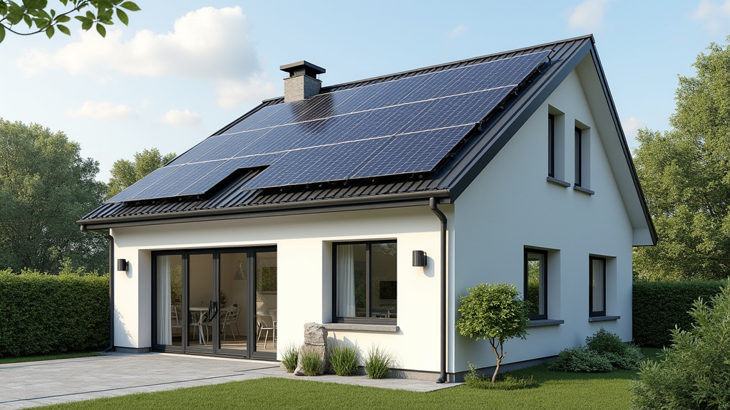 Borne de recharge électrique installée devant une maison à Le Molay-Littry