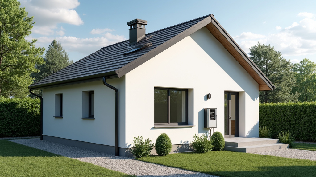 Borne de recharge électrique installée devant une maison à Loudéac