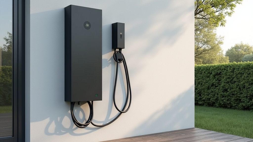 Borne de recharge électrique installée en extérieur à Cabrières-d