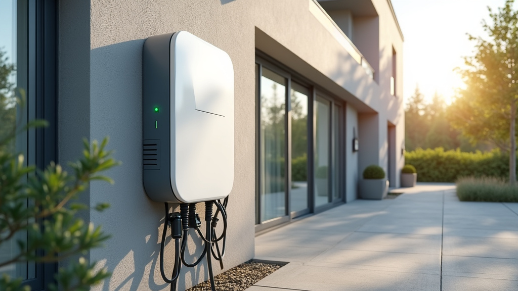 Borne de recharge électrique installée en extérieur à Lathus-Saint-Rémy