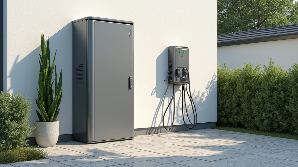 Borne de recharge électrique installée en extérieur à Montchevreuil