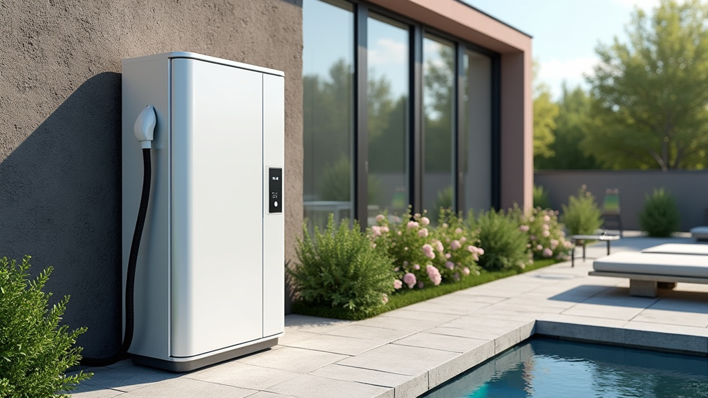 Borne de recharge électrique installée en extérieur à Sainte-Hélène