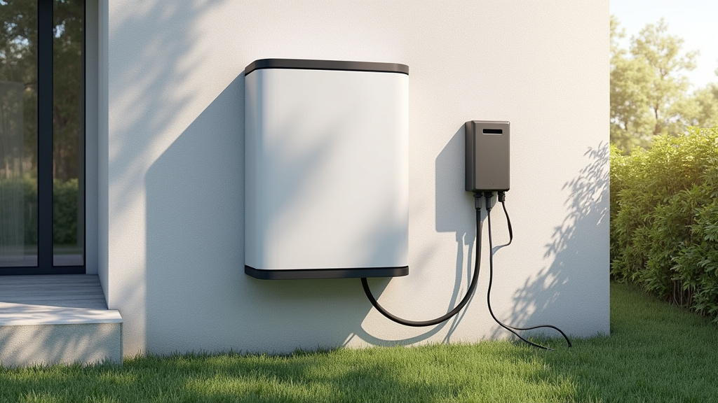 Borne de recharge électrique installée en extérieur sur un mur à Pierric