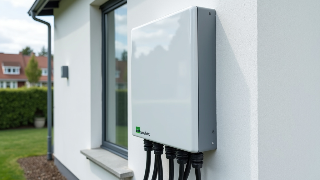 Borne de recharge électrique installée sur la façade d