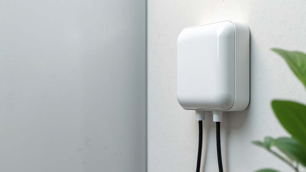 Borne de recharge électrique installée sur le mur d