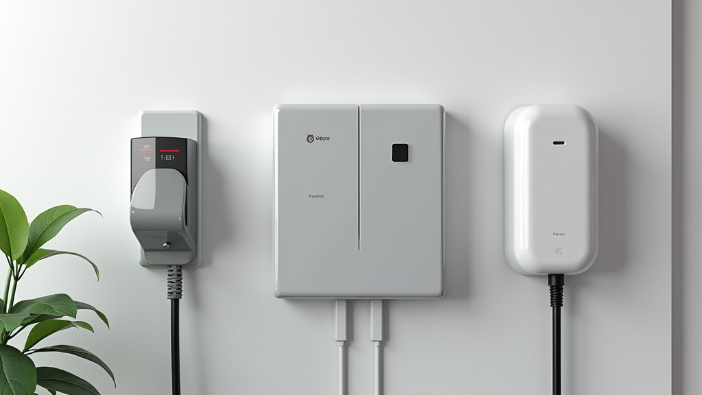 Borne de recharge électrique murale installée à l