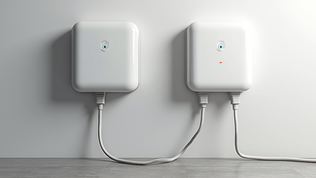 Borne de recharge électrique murale installée à l