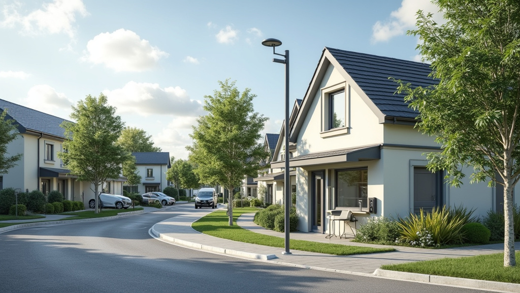 Borne de recharge électrique publique située à Saint-Leu, près d