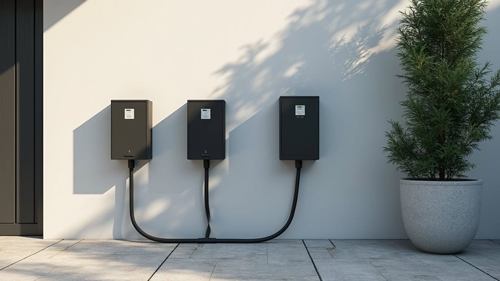 Borne de recharge installée à côté d