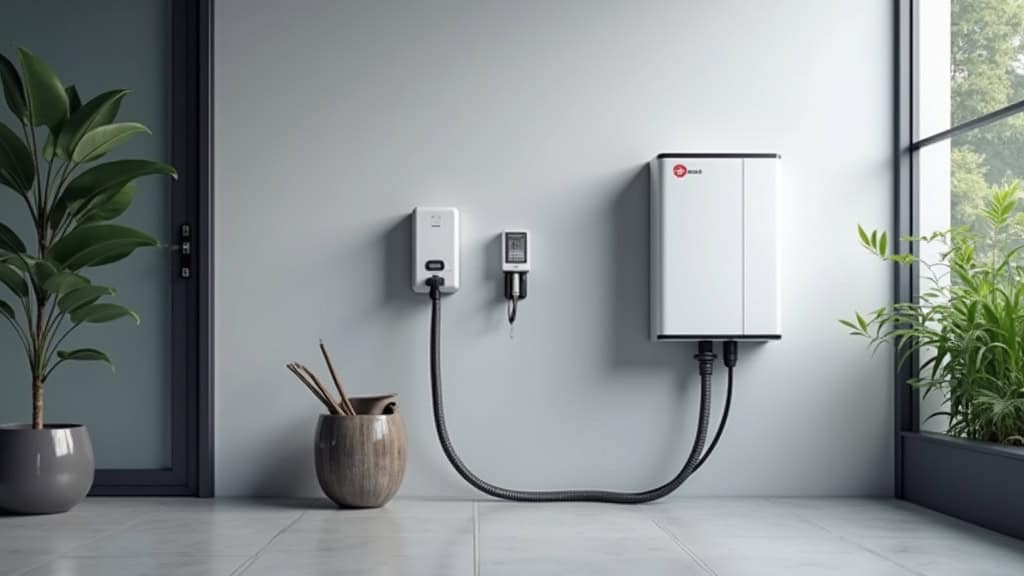 Borne de recharge installée à l