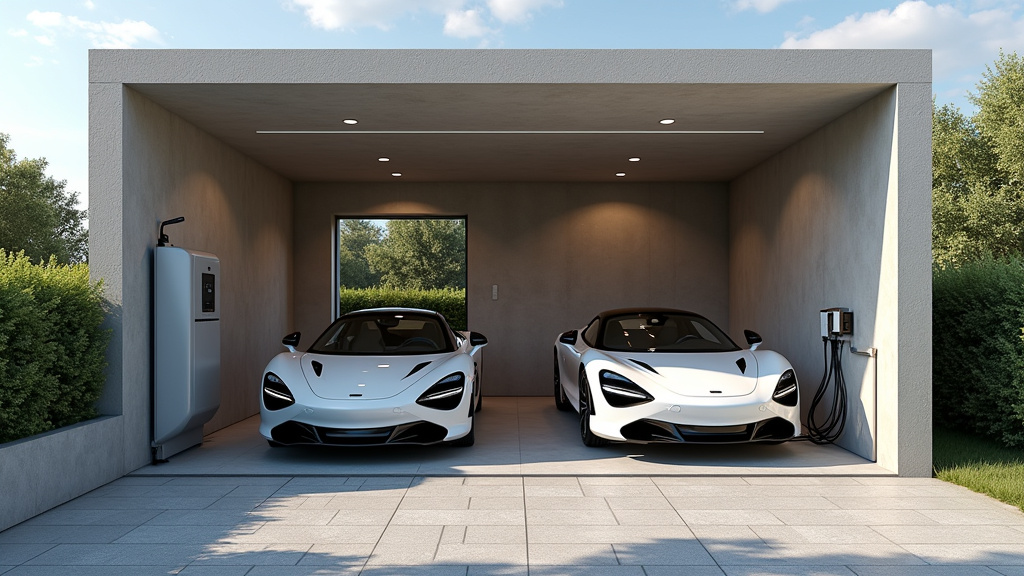 Borne de recharge installée dans un garage à Nousseviller-Saint-Nabor