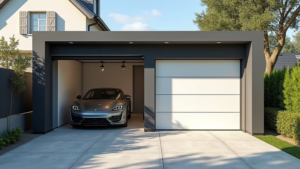 Borne de recharge installée dans un garage privé à Cléré-les-pins