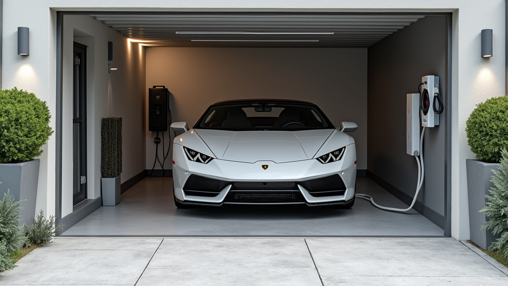 Borne de recharge installée dans un garage privé à Damelevières