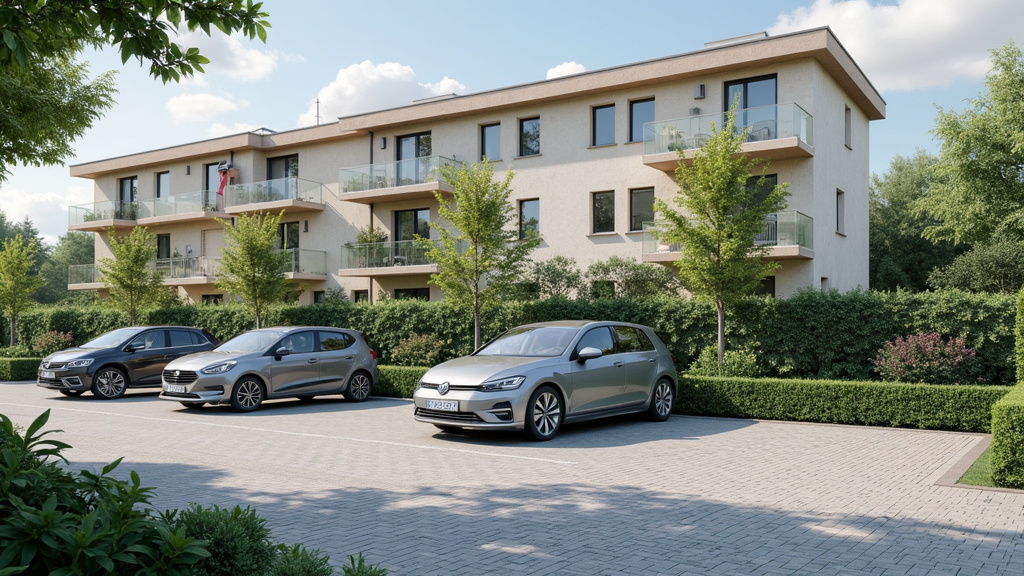 Borne de recharge installée dans un parking de copropriété à Eckbolsheim