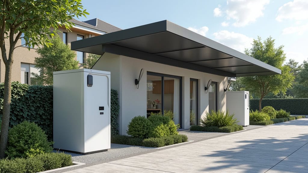 Borne de recharge installée dans un parking de copropriété à Orthevielle