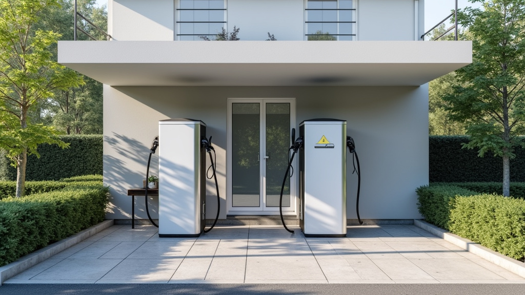 Borne de recharge installée dans un parking de copropriété à Saint-M