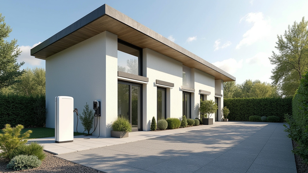 Borne de recharge installée dans un parking de copropriété dans le Haut-Rhin