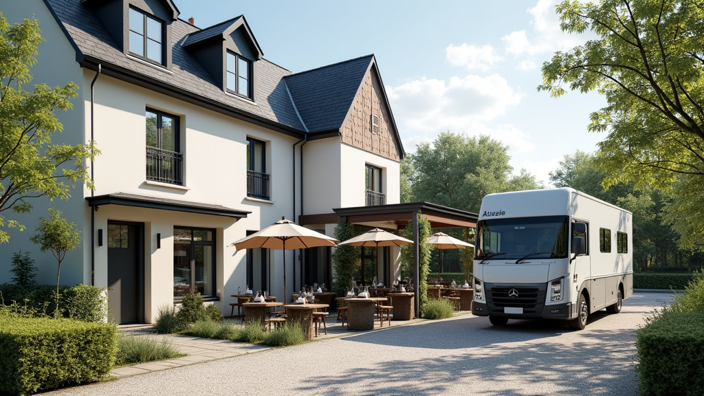 Borne de recharge installée devant un hôtel ou un restaurant à Auray