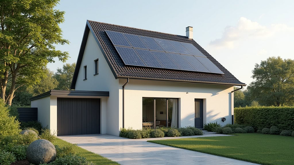 Borne de recharge installée devant une maison à Saint-Martin-du-Frêne
