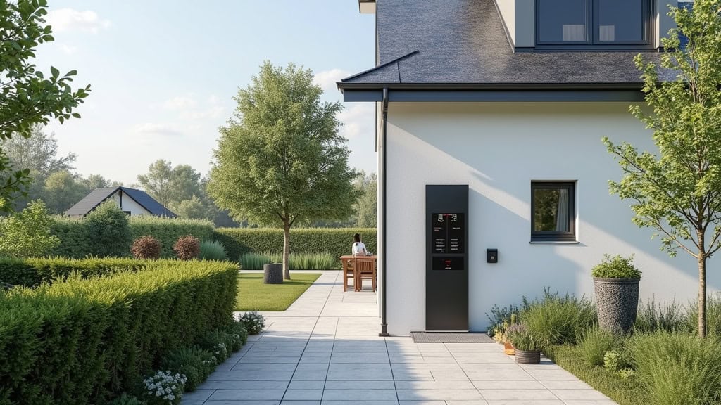 Borne de recharge installée en extérieur à Frenelles-en-Vexin
