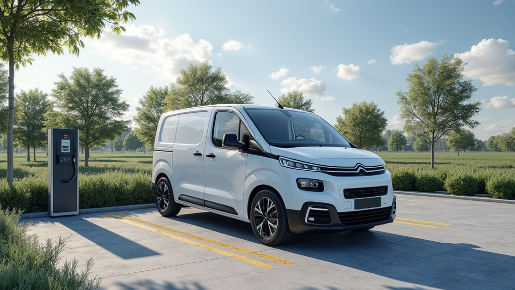 Borne de recharge installée sur le parking d