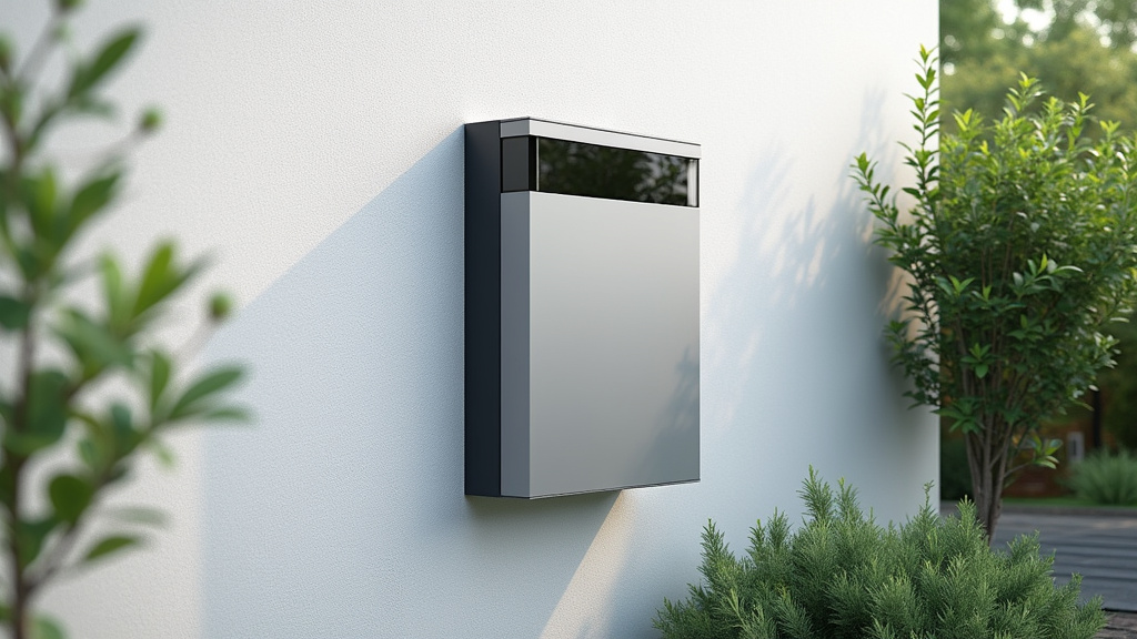 Borne de recharge installée sur un mur extérieur à Pontlevoy