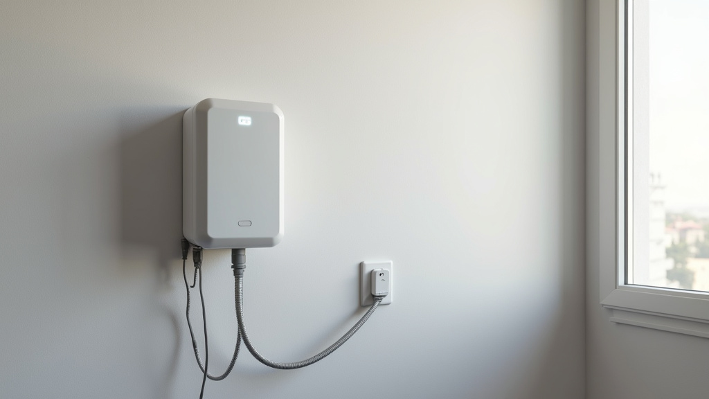 Borne de recharge murale installée à l