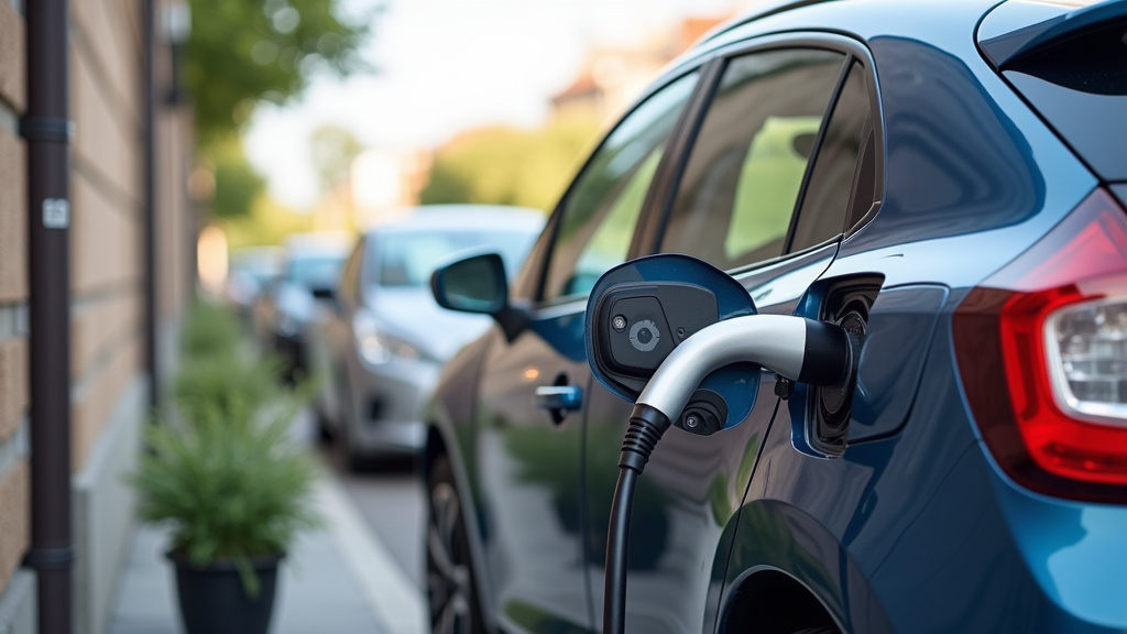 Borne de recharge pour véhicule électrique en situation réelle à Notre-Dame-de-Mésage