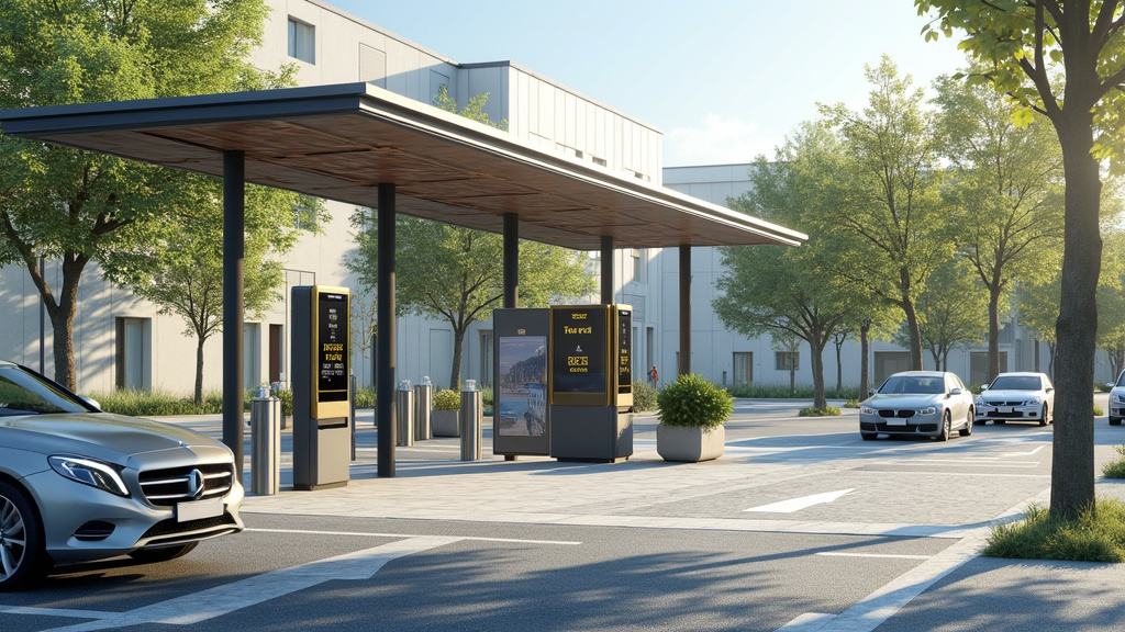 Borne de recharge publique de type Mobive en centre-ville de Cubjac-Auvézère-Val d