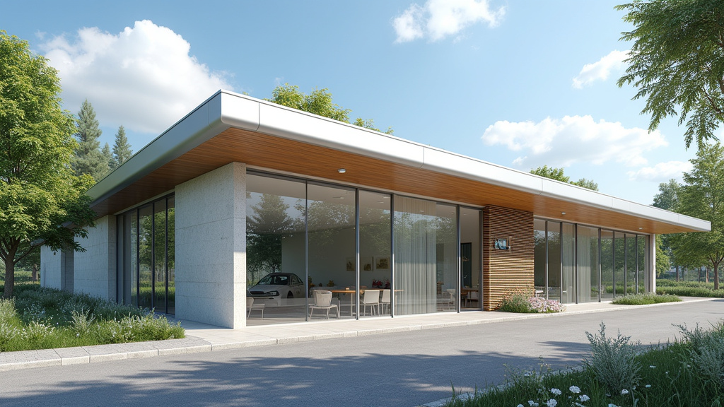 Borne de recharge publique installée devant la mairie de Gros-Morne, près de Macouba