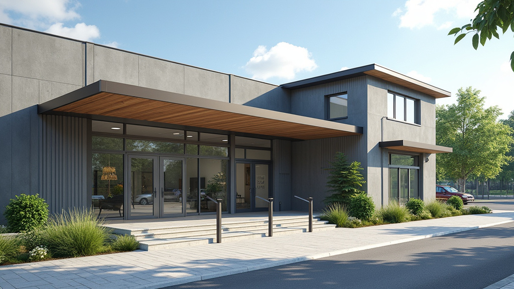 Borne de recharge publique installée devant la mairie de Saint-Sauveur-Villages