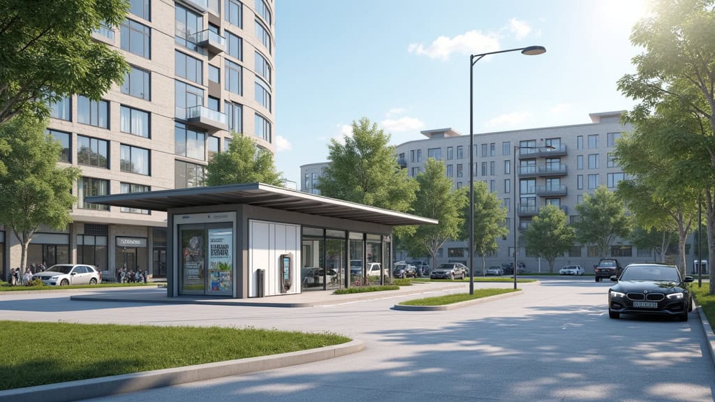 Borne de recharge publique installée en centre-ville de Sainte-Marie-aux-Mines