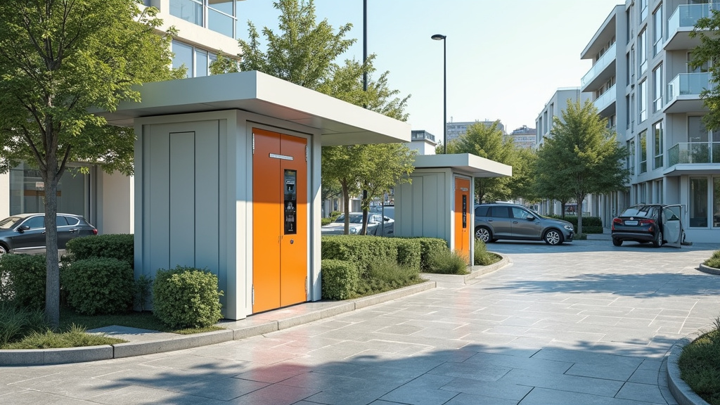 Borne de recharge publique MODULO installée Rue du Stade à Saint-Amé