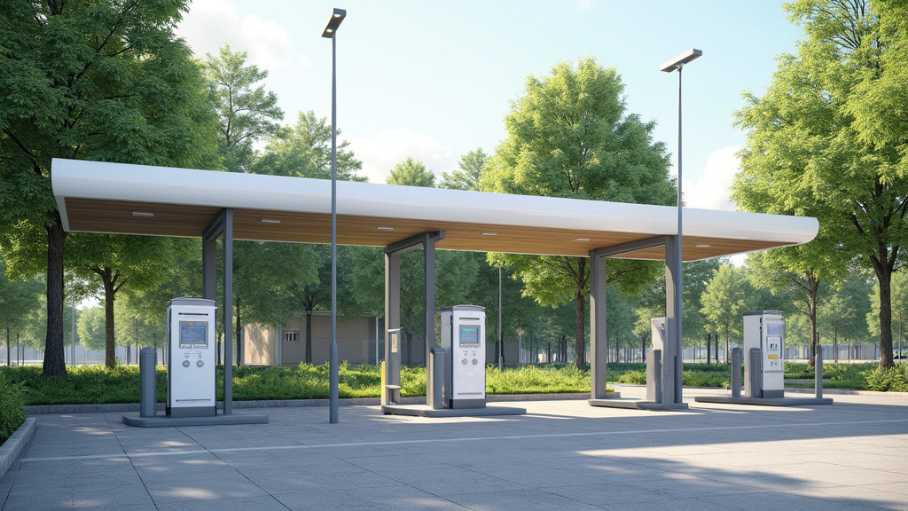 Borne de recharge publique située à Chazey-Bons