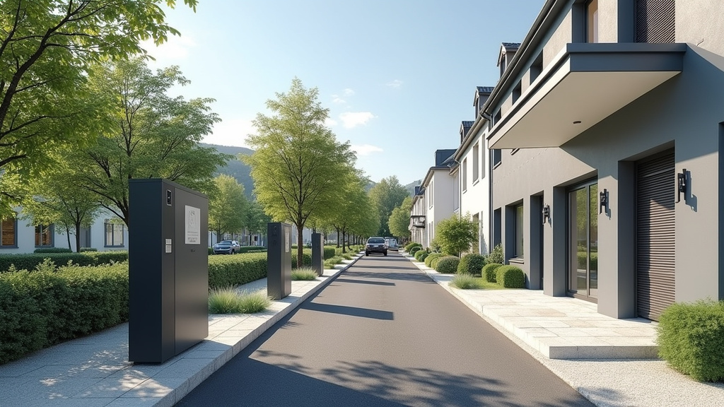 Borne de recharge publique située au 13 Rue du Vercors à Saint-Barthélemy-de-Vals