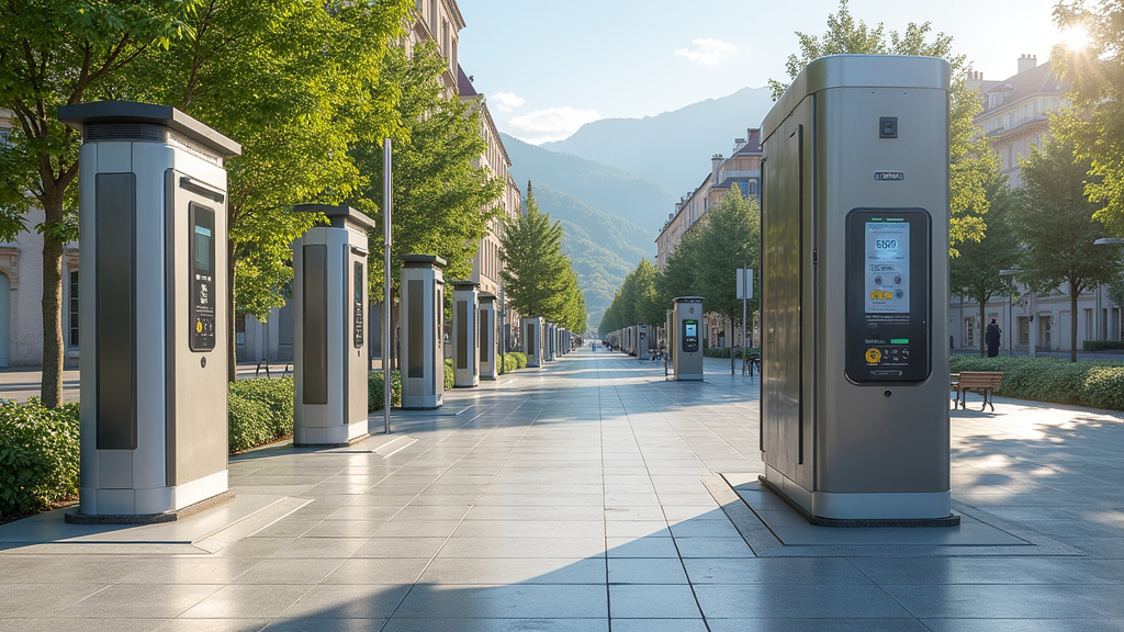 Borne de recharge publique située Place de Verdun à Saint-André-les-Alpes