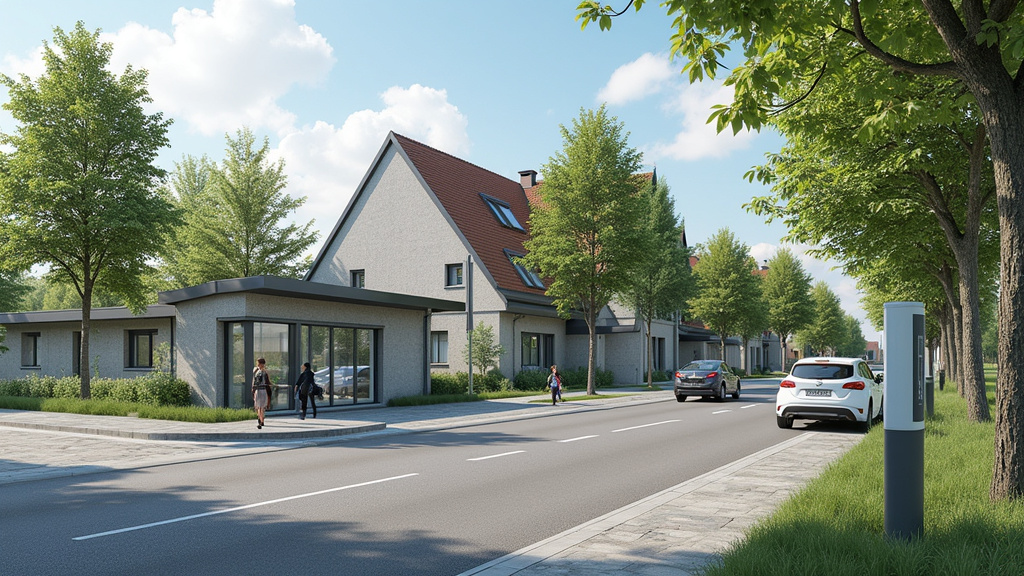 Borne de recharge publique située Rue Curie à Rosières-en-Santerre