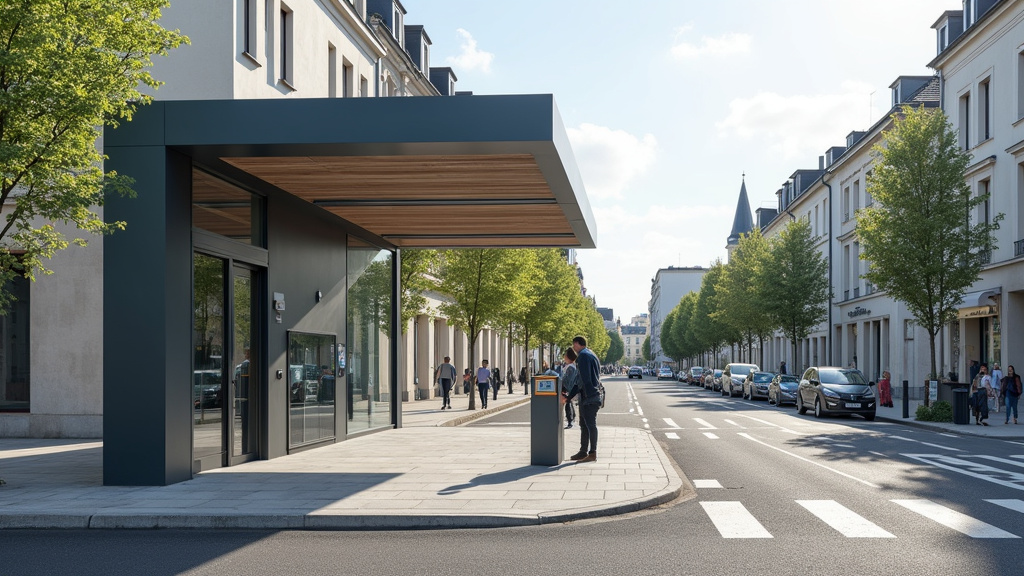 Borne de recharge publique située rue des Verdoisieres à Saint-Sauvant