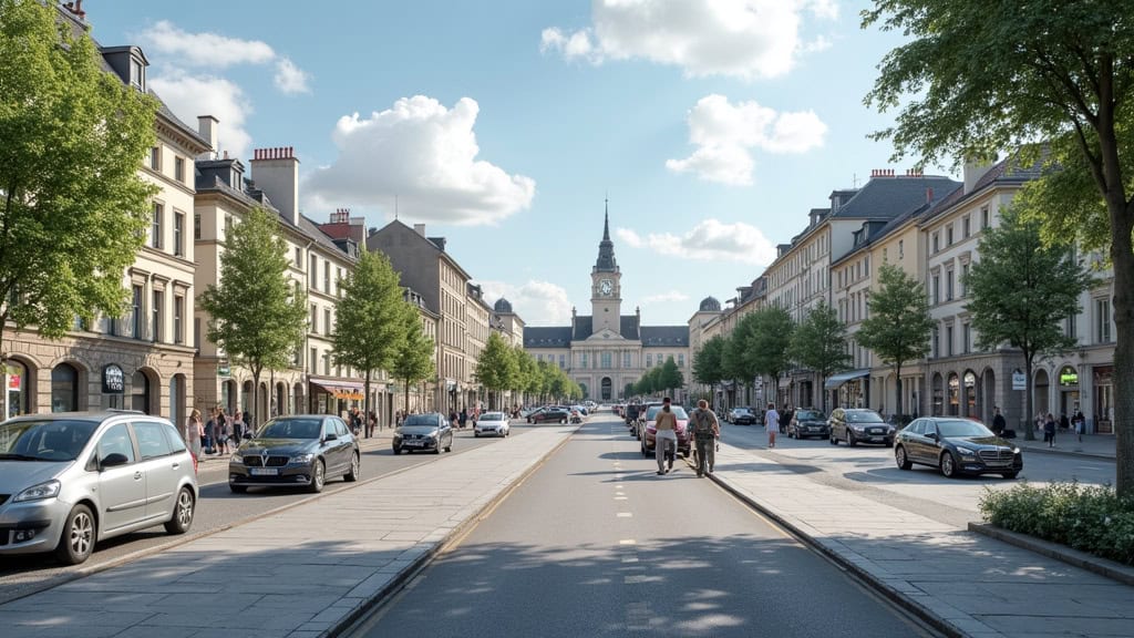 Borne de recharge publique sur la place Paul Émile Victor à Breuil-le-Sec