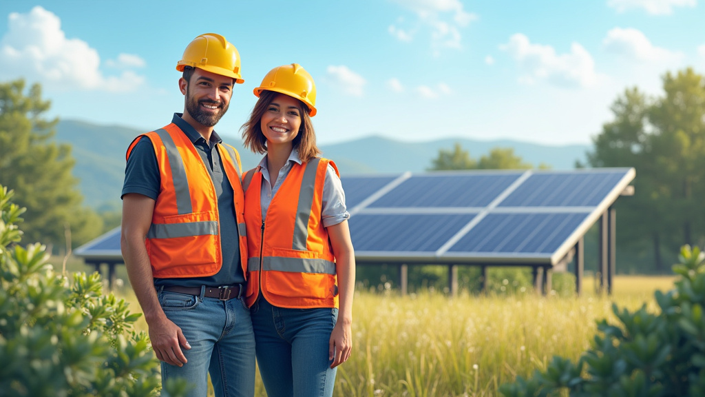 Borne électrique couplée à des panneaux solaires à La Roquebrussanne