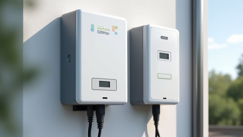 Borne électrique Enphase IQ Charger 2 installée avec panneaux photovoltaïques à La Salvetat-Saint-Gilles