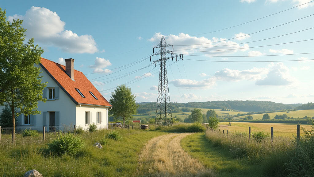 Borne électrique installée dans un environnement rural à Compreignac