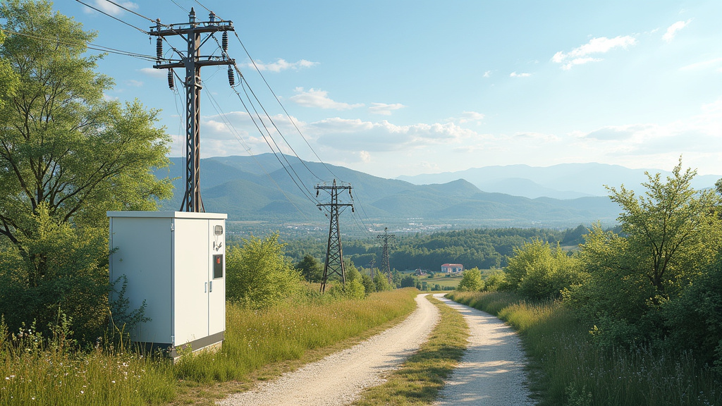 Borne électrique installée dans un environnement rural à Saint-Pierre-d’Aurillac