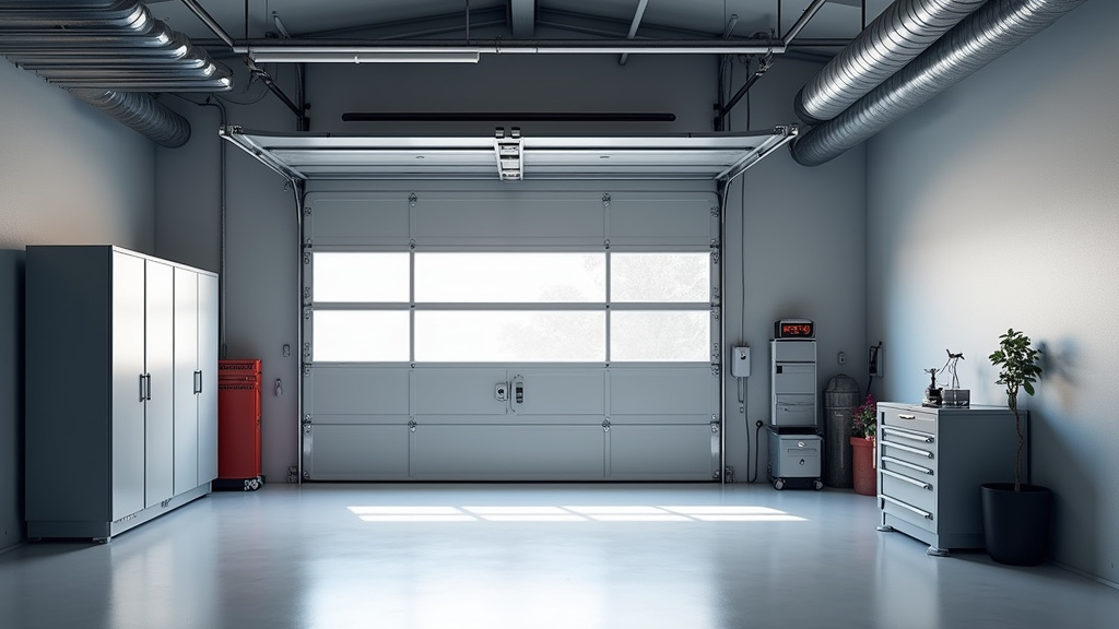 Borne électrique installée dans un garage à Aoste, vue intérieure