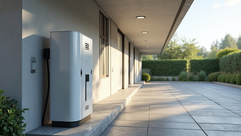 Borne électrique installée dans un parking de copropriété à Beauvoir-sur-Niort