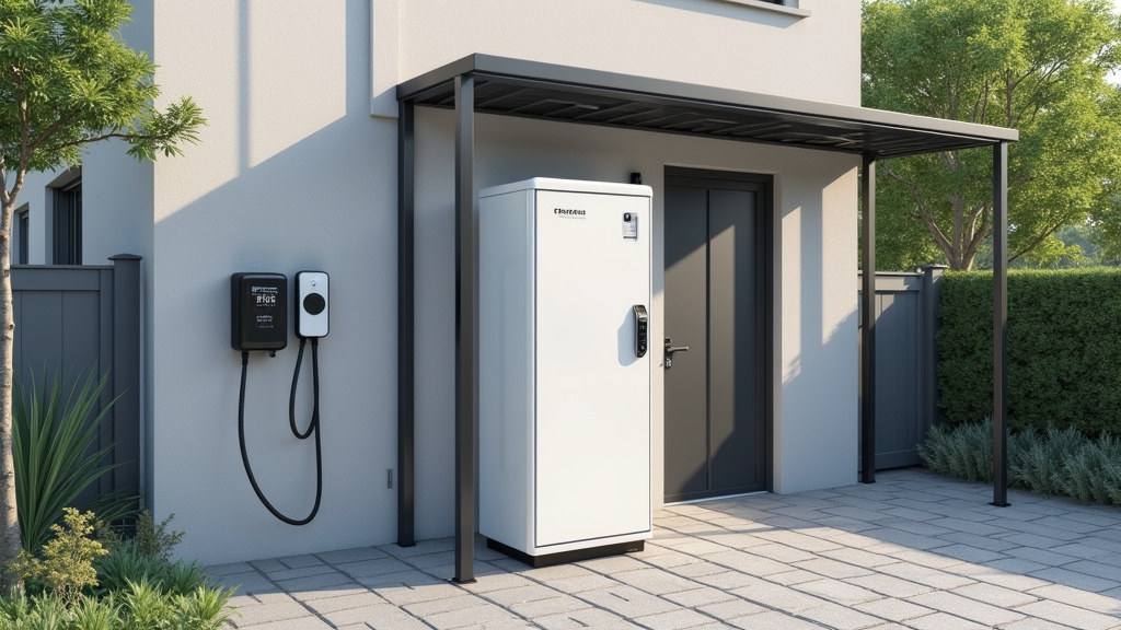 Borne électrique installée dans un parking de copropriété à Vergongheon